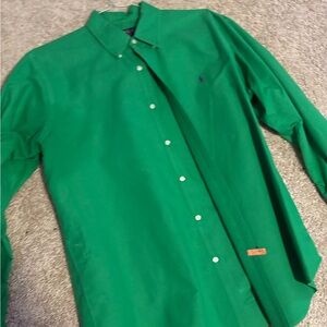 Ralph Lauren Bright Green Button Down Shirt